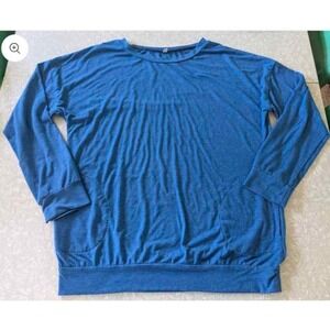 Maternity Large Blue Long Sleeve Lightweight Shirt